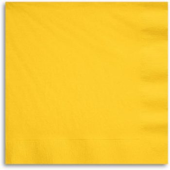 Servilletas de papel para cena, color amarillo “School Bus”