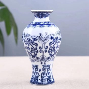 Macetas colgantes, jarrones de porcelana azul y blanca para decoración del hogar